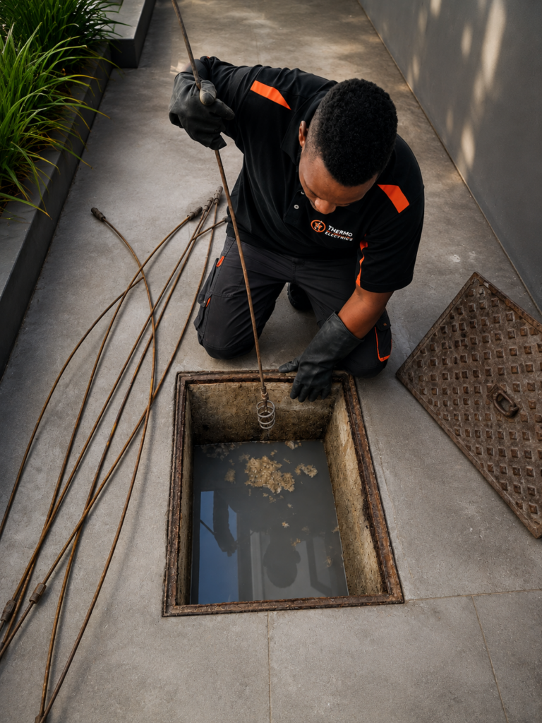 Thermoelectrics unblocking a drain