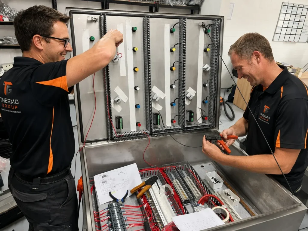 Thermo Group wiring up Industrial Control Panels