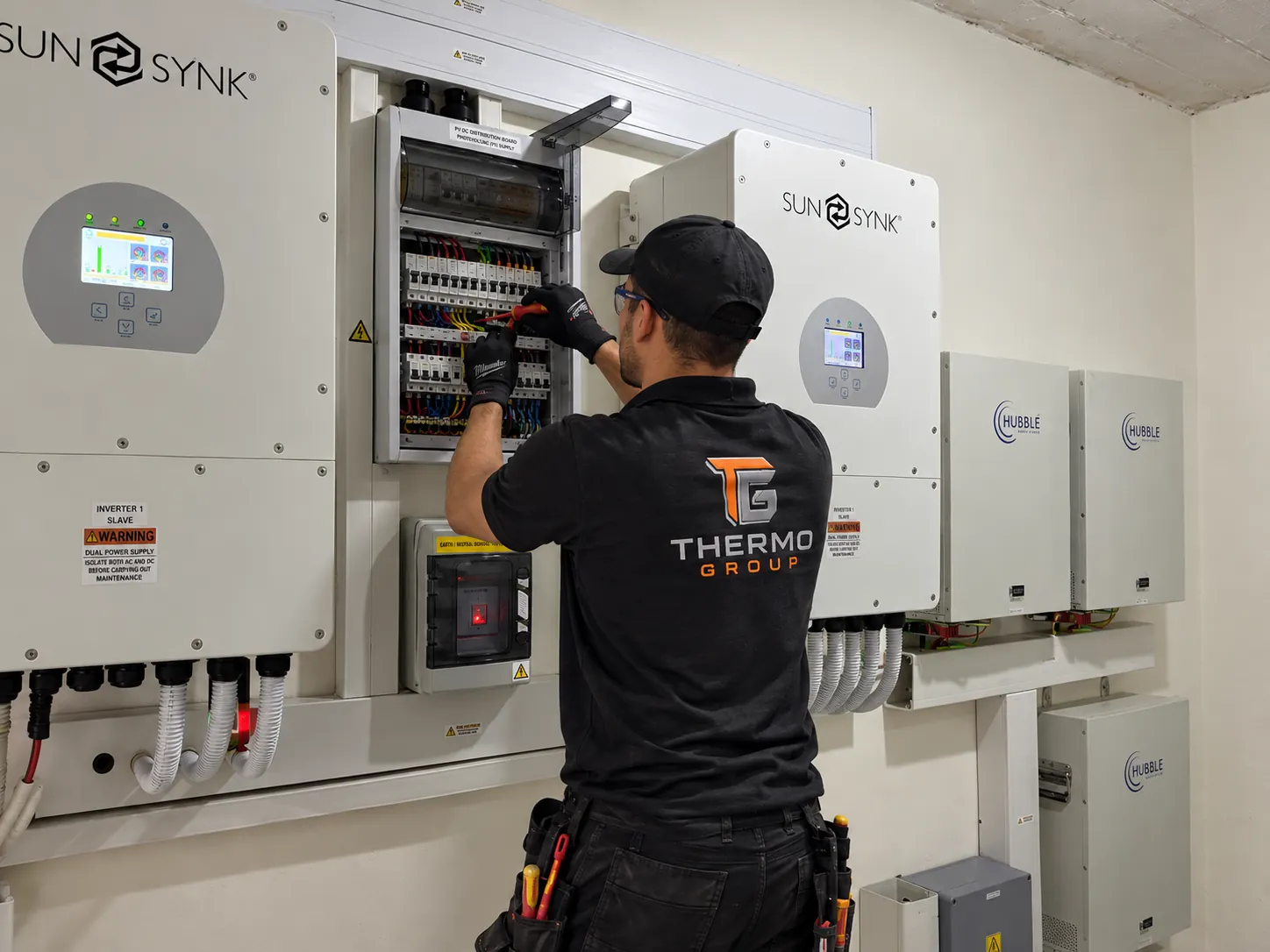 Thermo Group SunSynk and Hubble battery inverter installation in Somerset West