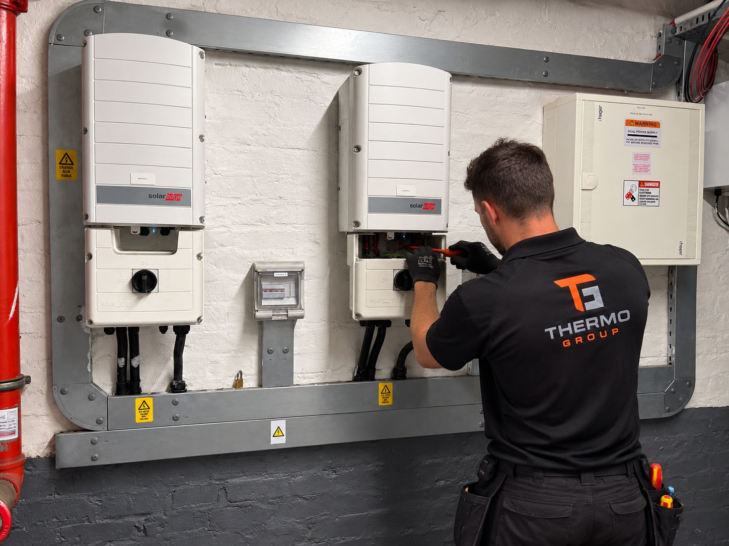 Thermo Group solar technicians in West Beach, Cape Town